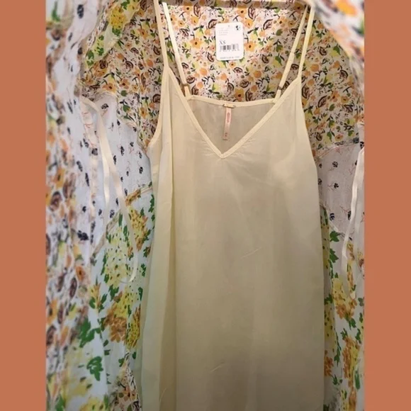 FREE PEOPLE Wildflower Airy Cotton Patchwork Oversized Minidress w/Slip NWT - Picture 13 of 16